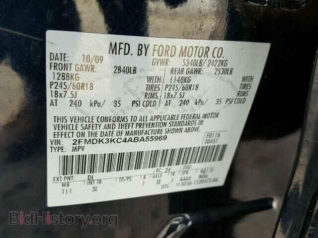 2010 FORD EDGE - VIN: 2FMDK3KC4ABA55969 - Фото 10