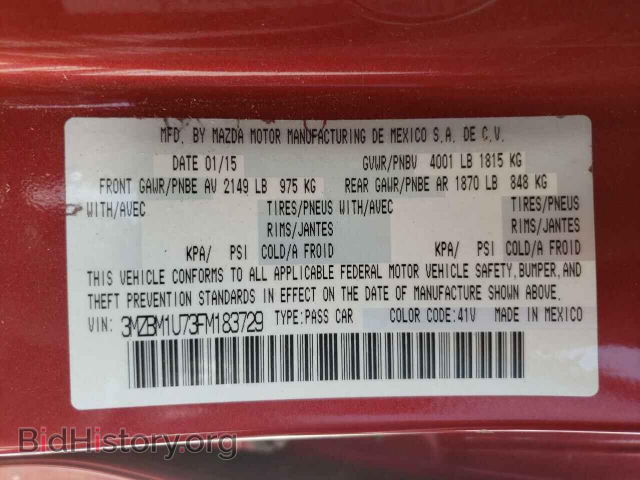 2015 MAZDA 3 - VIN: 3MZBM1U73FM183729 - Фото 10