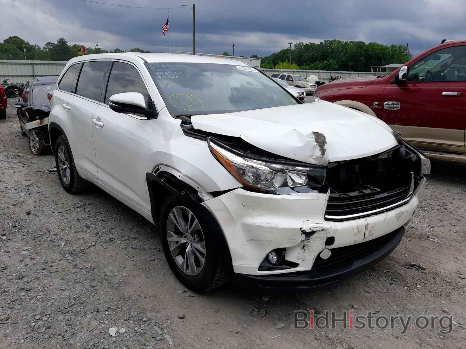 Фотография 5TDZKRFH0FS077332 - TOYOTA HIGHLANDER 2015