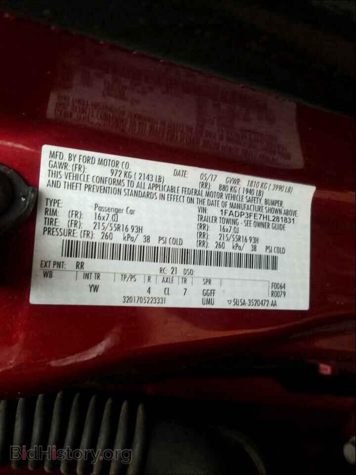 2017 FORD FOCUS - VIN: 1FADP3FE7HL281831 - Photo 10