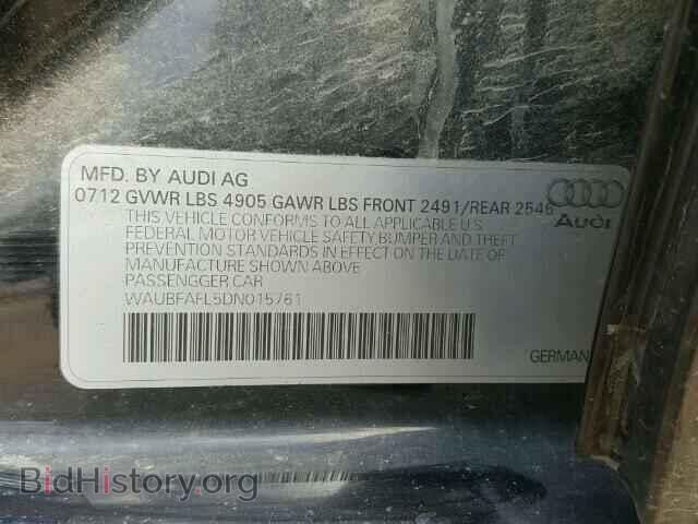 2013 AUDI A4 - VIN: WAUBFAFL5DN015761 - Фото 10