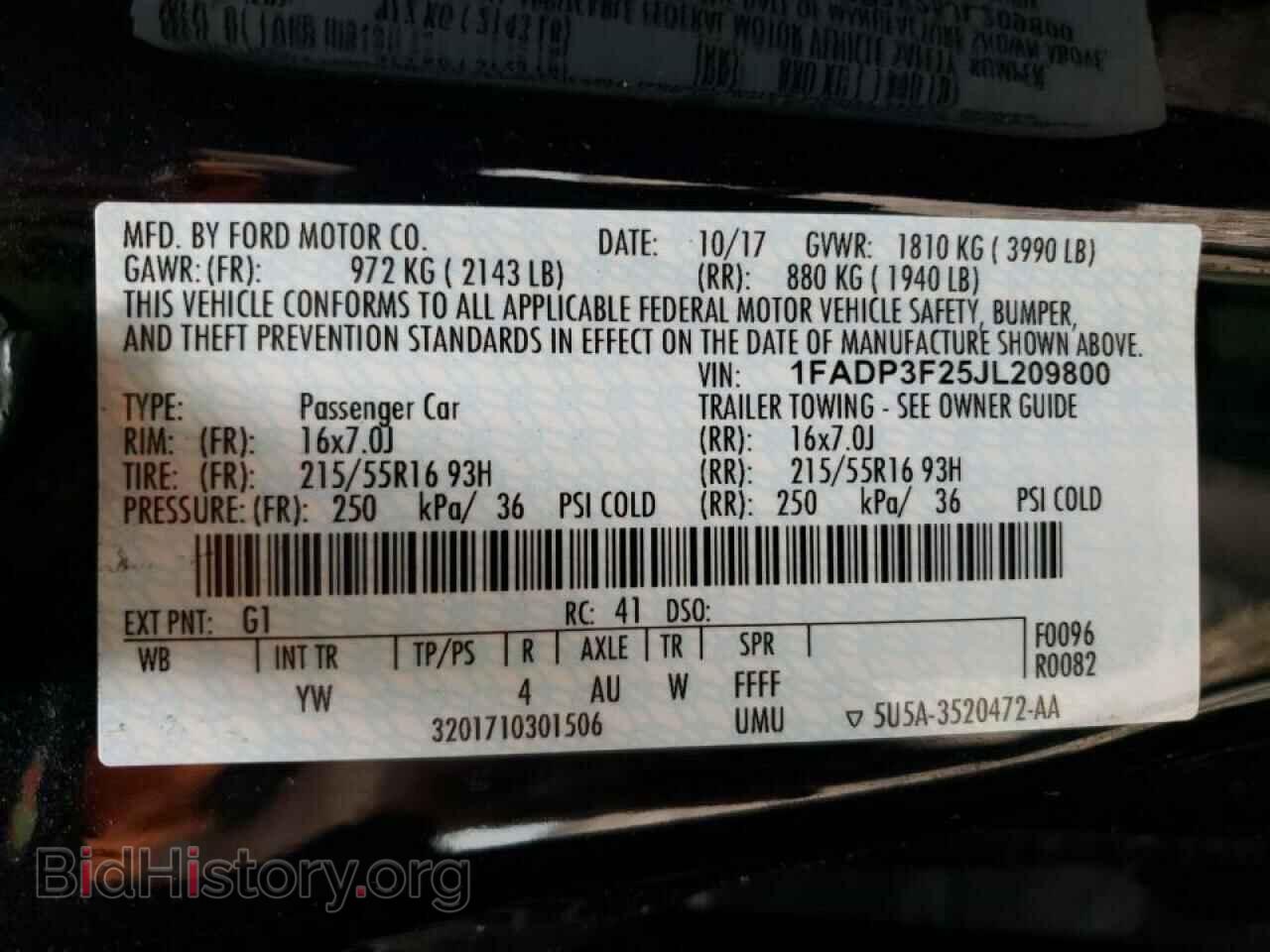2018 FORD FOCUS - VIN: 1FADP3F25JL209800 - Фото 12