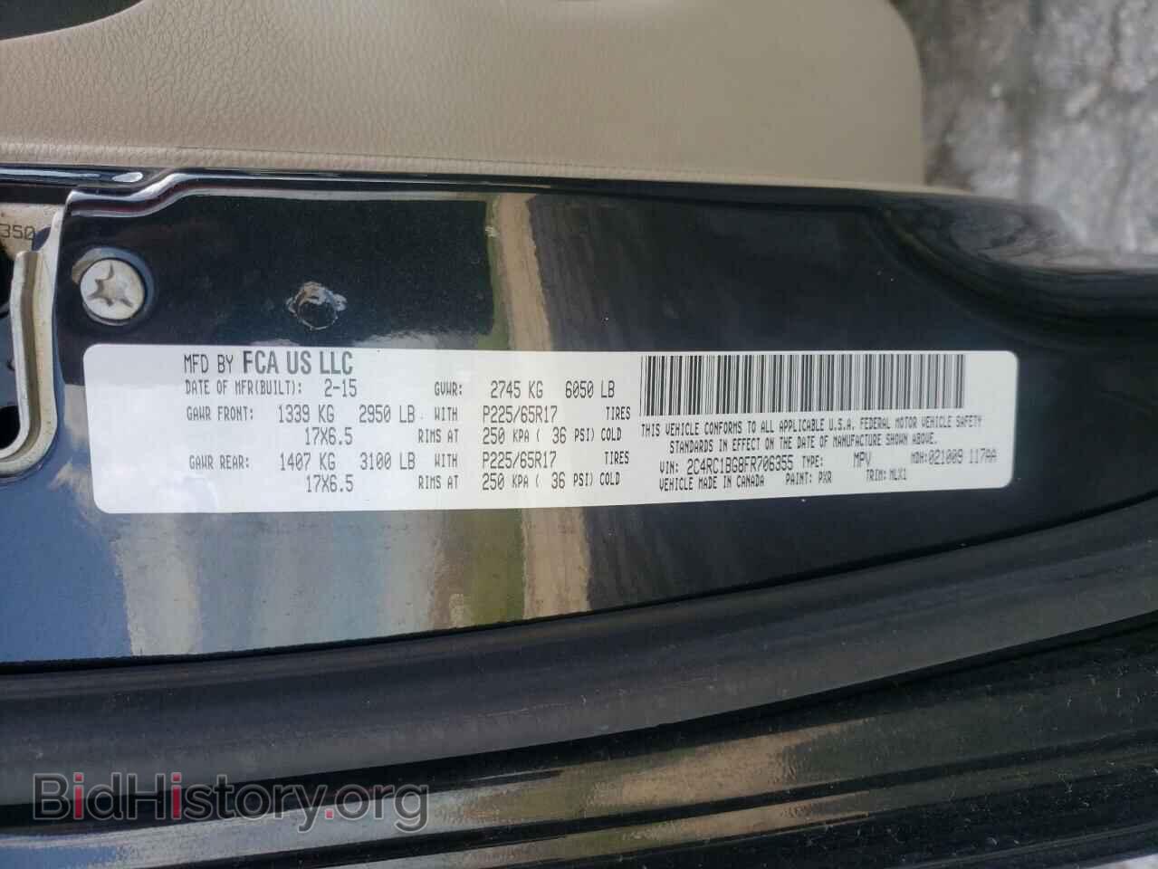 2015 CHRYSLER MINIVAN - VIN: 2C4RC1BG8FR706355 - Photo 10