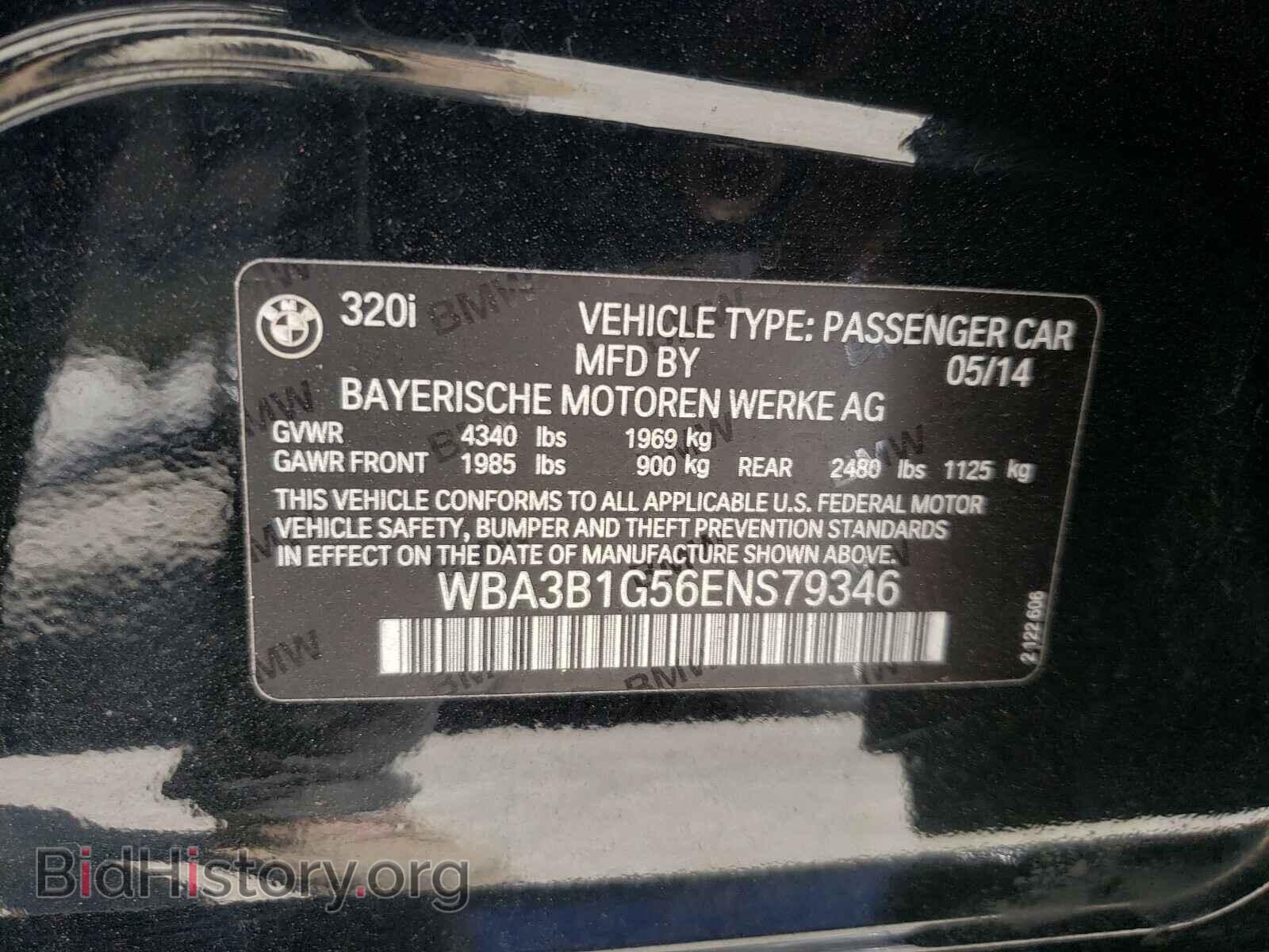 2014 BMW 3 SERIES - VIN: WBA3B1G56ENS79346 - Фото 10