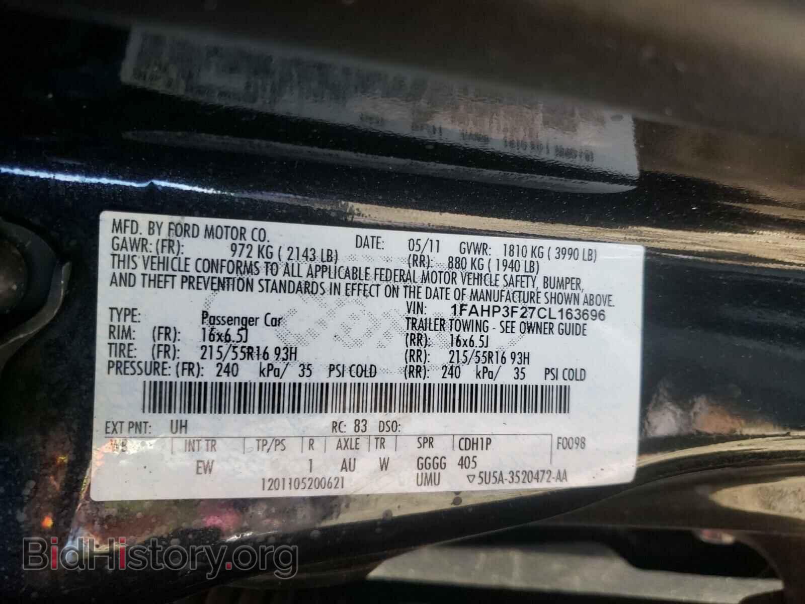 2012 FORD FOCUS - VIN: 1FAHP3F27CL163696 - Photo 10