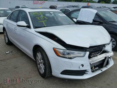 2013 Audi A6 A6 Premium, белый — VIN WAUGFAFC3DN010287, Copart