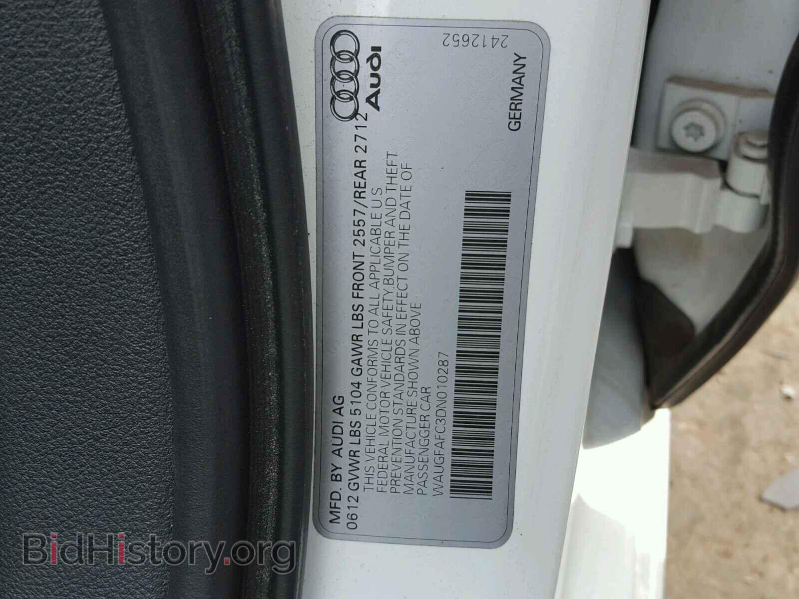 2013 AUDI A6 - VIN: WAUGFAFC3DN010287 - Photo 10