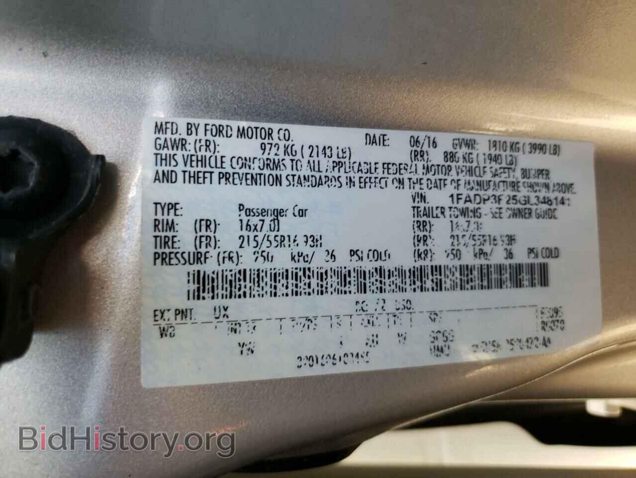 2016 FORD FOCUS - VIN: 1FADP3F25GL348141 - Фото 10