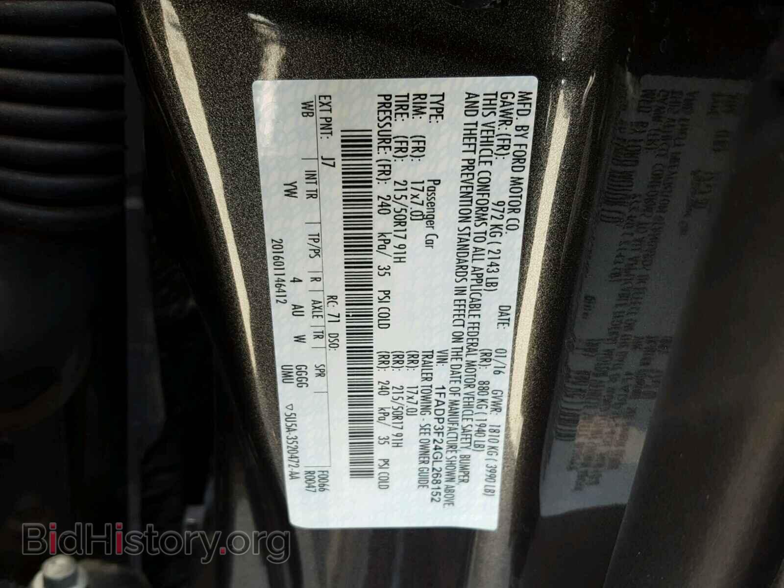 2016 FORD FOCUS - VIN: 1FADP3F24GL268152 - Photo 10