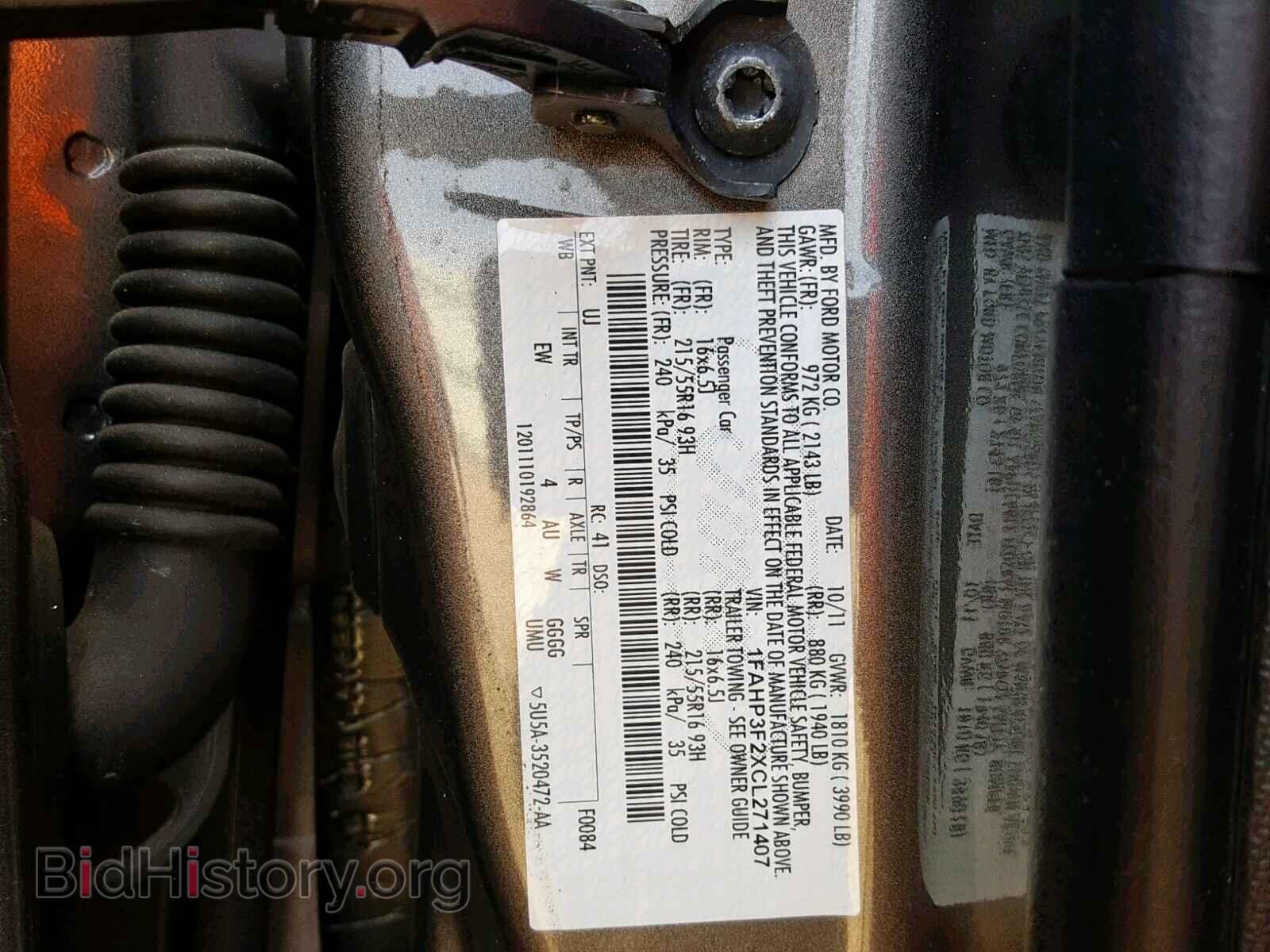 2012 FORD FOCUS SE - VIN: 1FAHP3F2XCL271407 - Фото 10