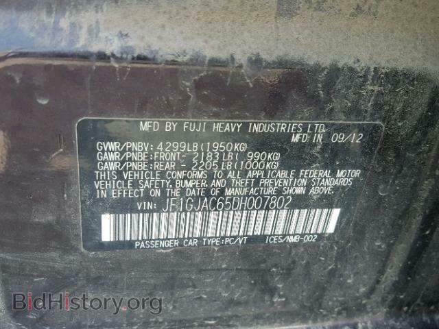 2013 SUBARU IMPREZA - VIN: JF1GJAC65DH007802 - Фото 10