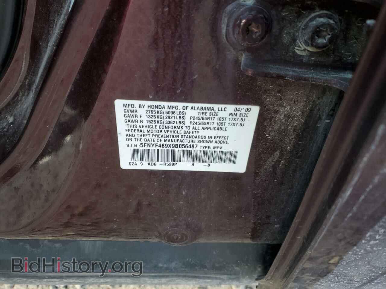 2009 HONDA PILOT - VIN: 5FNYF489X9B056487 - Фото 12