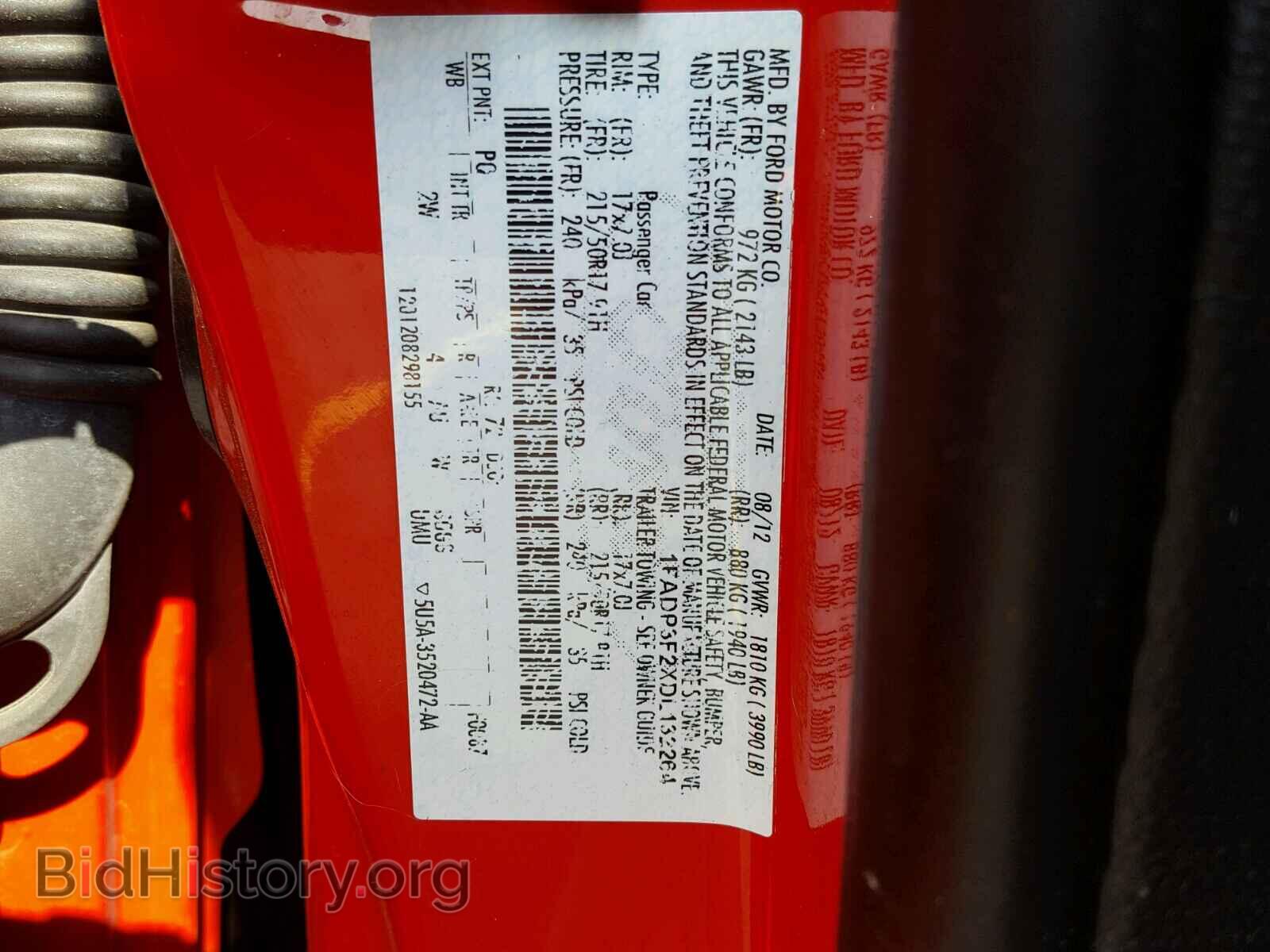 2013 FORD FOCUS - VIN: 1FADP3F2XDL132264 - Фото 10