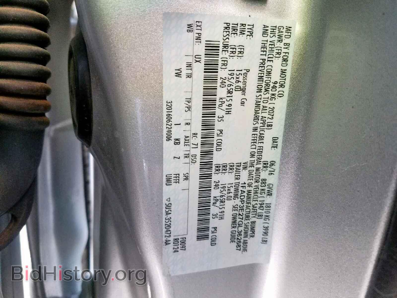 2016 FORD FOCUS - VIN: 1FADP3E27GL362687 - Photo 10