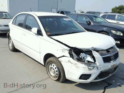 2011 Kia RIO BASE, белый — VIN KNADH4A36B6850870, Copart