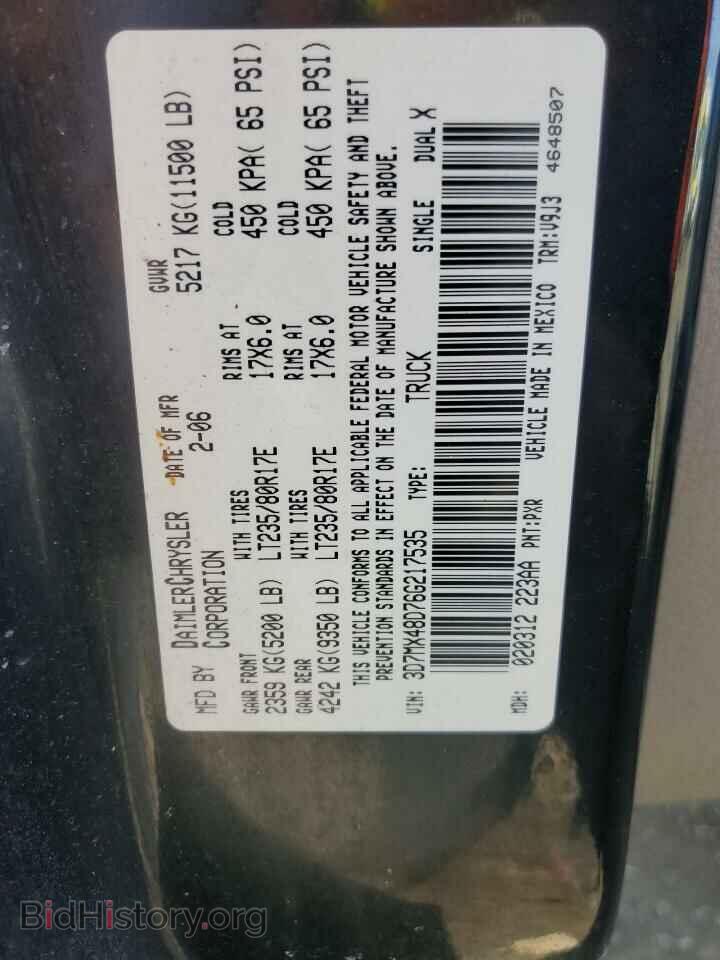 2006 DODGE RAM 3500 - VIN: 3D7MX48D76G217535 - Фото 13