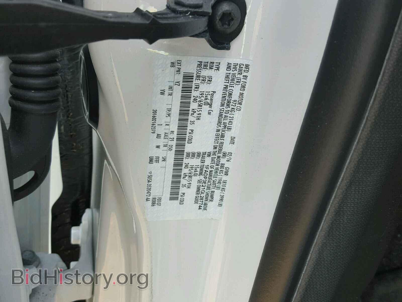 2016 FORD FOCUS - VIN: 1FADP3E21GL287744 - Фото 10