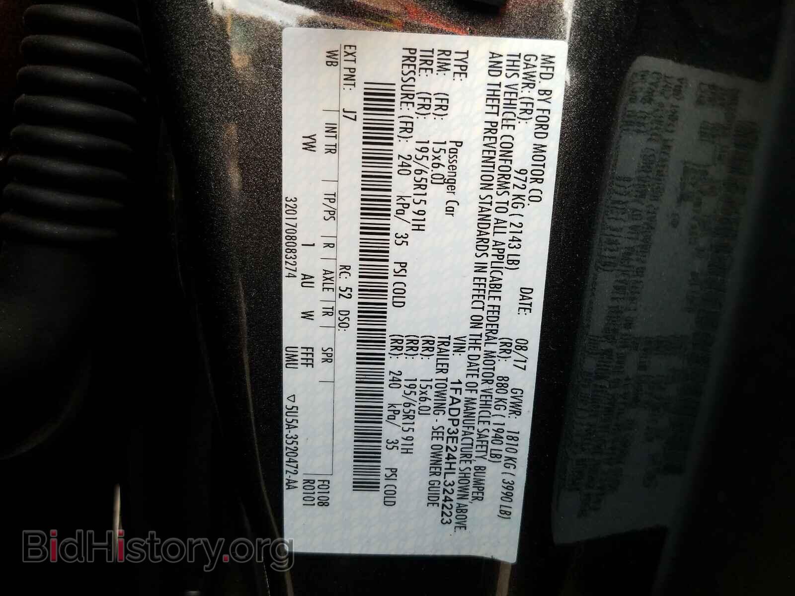 2017 FORD FOCUS - VIN: 1FADP3E24HL324223 - Photo 10