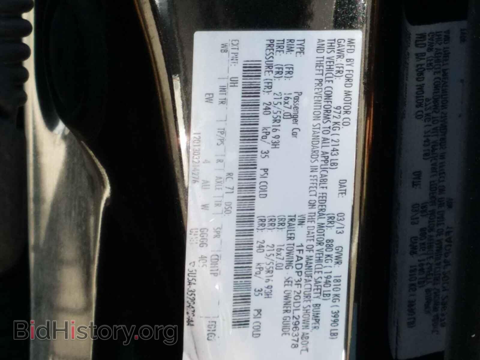 2013 FORD FOCUS - VIN: 1FADP3F20DL296378 - Photo 10