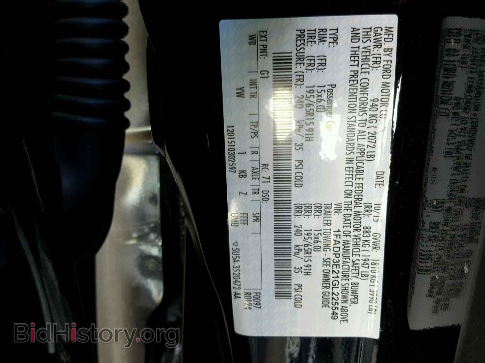 2016 FORD FOCUS - VIN: 1FADP3E21GL225549 - Фото 10