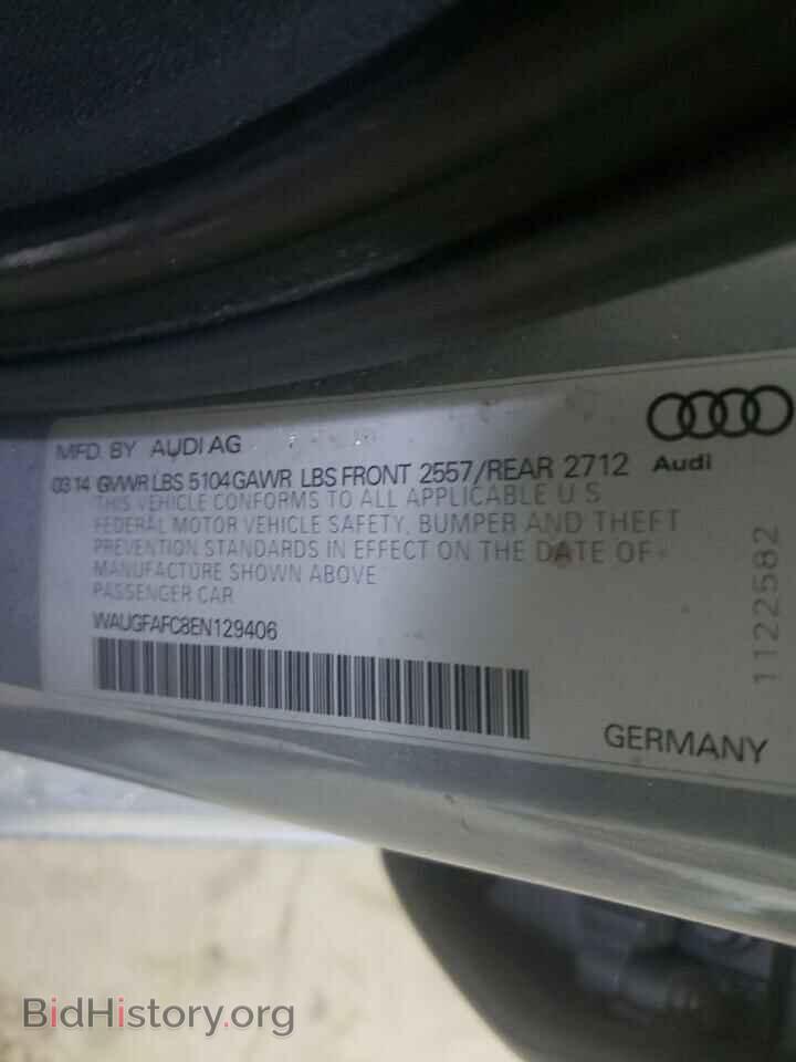 2014 AUDI A6 - VIN: WAUGFAFC8EN129406 - Фото 10