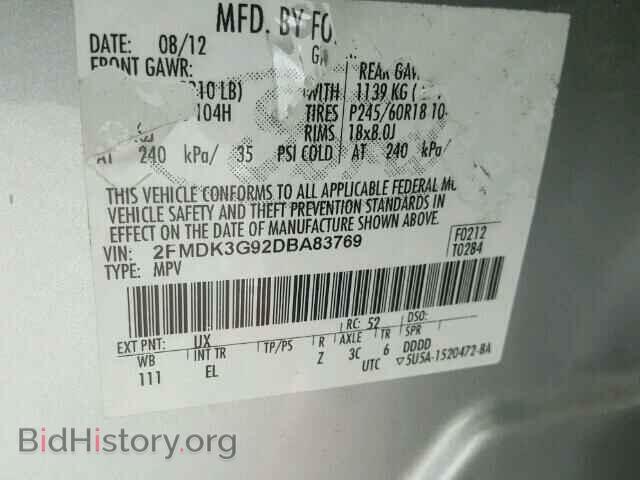 2013 FORD EDGE - VIN: 2FMDK3G92DBA83769 - Photo 10