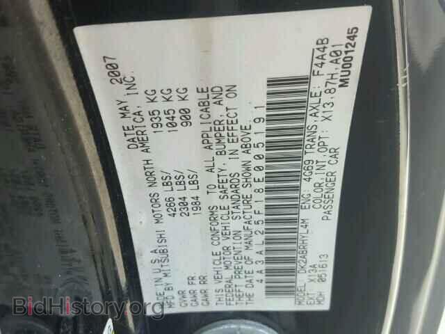 2008 MITSUBISHI ECLIPSE - VIN: 4A3AL25F18E005191 - Photo 10