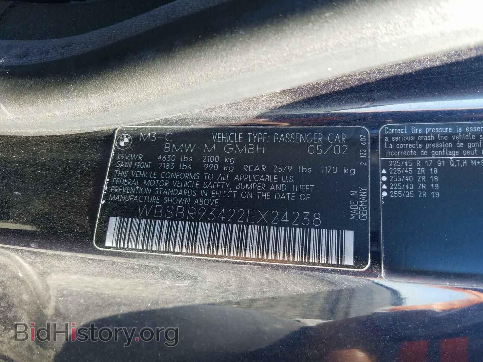2002 BMW M3 - VIN: WBSBR93422EX24238 - Photo 10