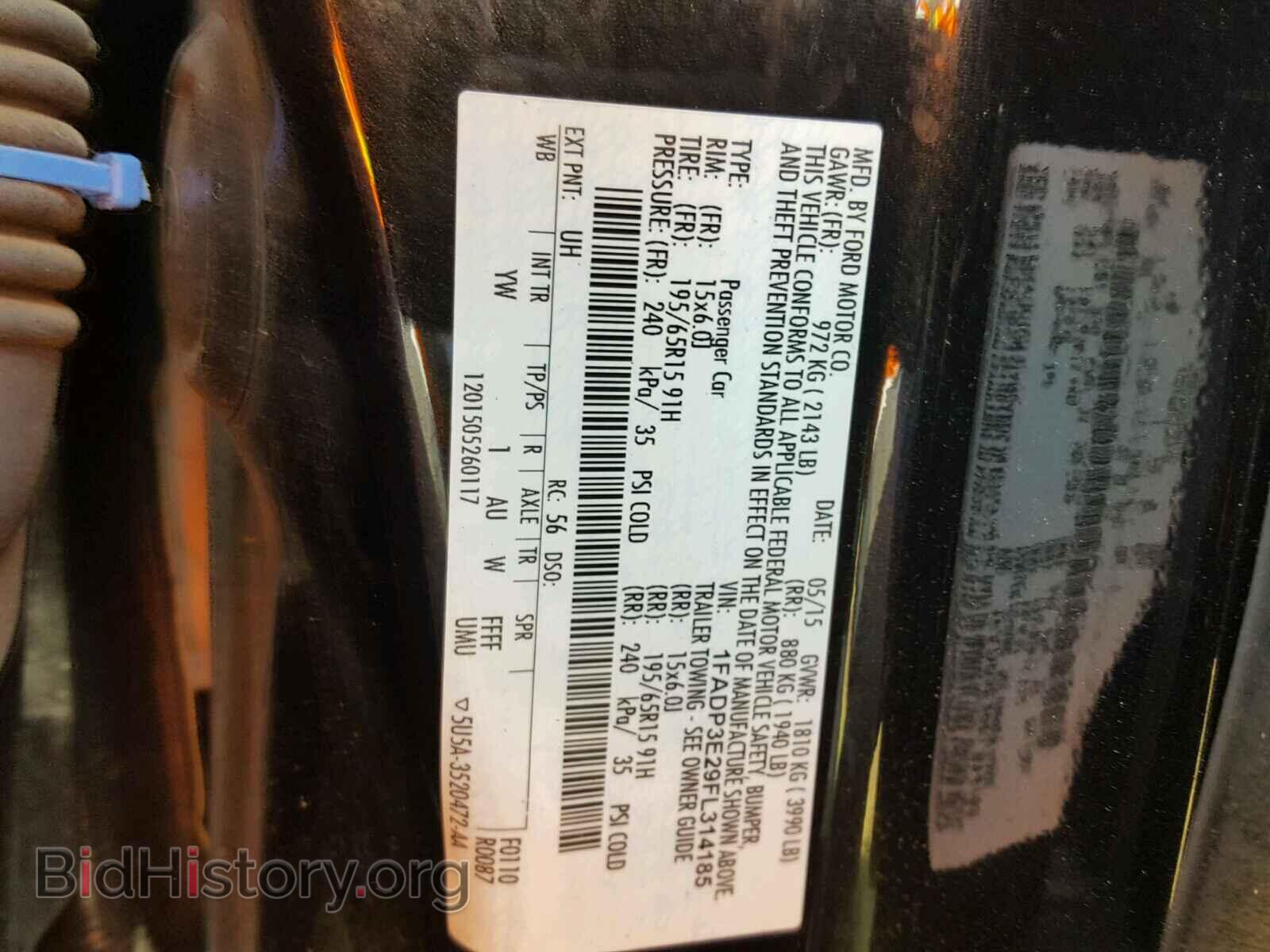 2015 FORD FOCUS - VIN: 1FADP3E29FL314185 - Фото 10