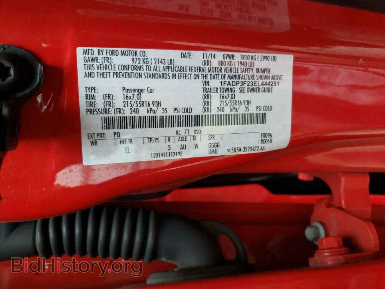 2014 FORD FOCUS - VIN: 1FADP3F23EL444251 - Фото 10