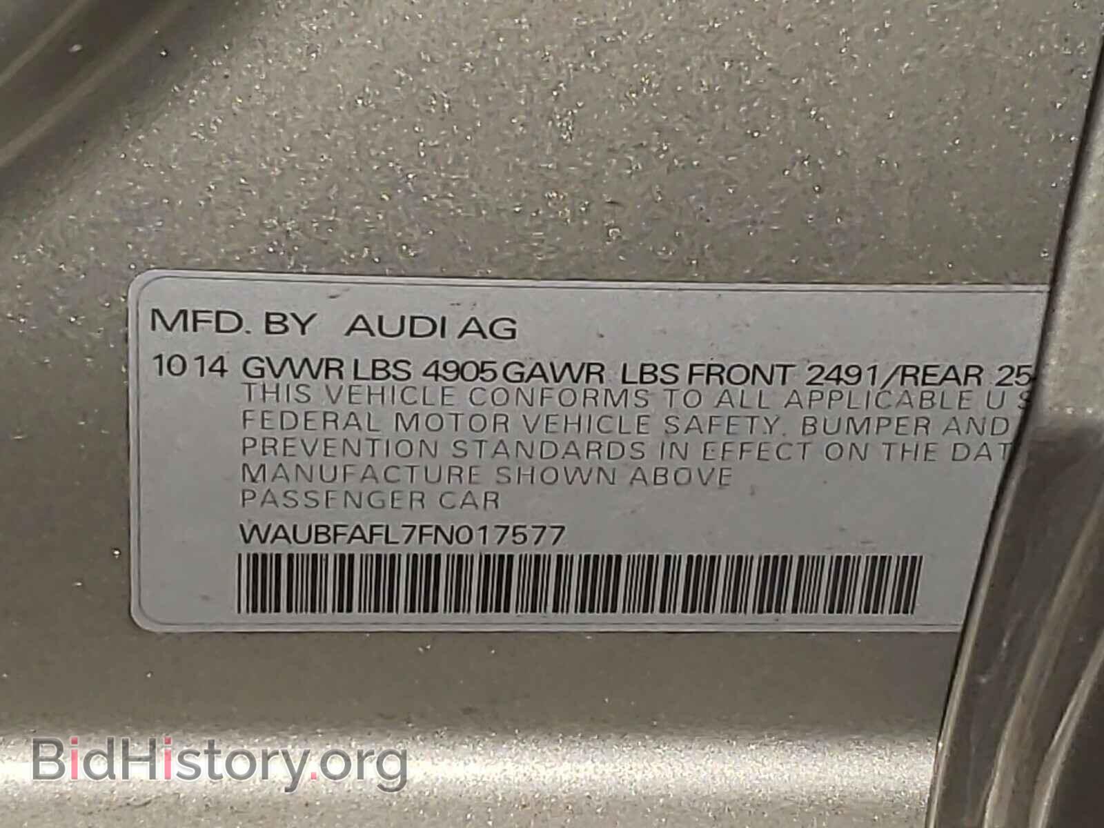 2015 AUDI A4 - VIN: WAUBFAFL7FN017577 - Фото 10