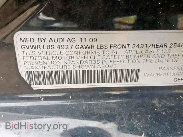 2010 AUDI A4 - VIN: WAUBFAFLXAN032115 - Фото 10