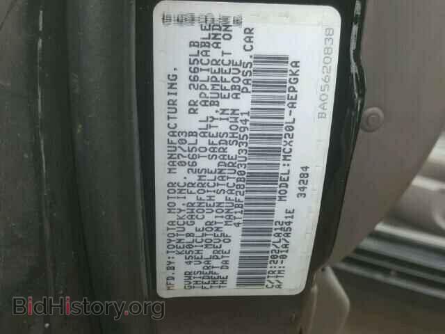 2003 TOYOTA AVALON - VIN: 4T1BF28B03U335941 - Photo 10