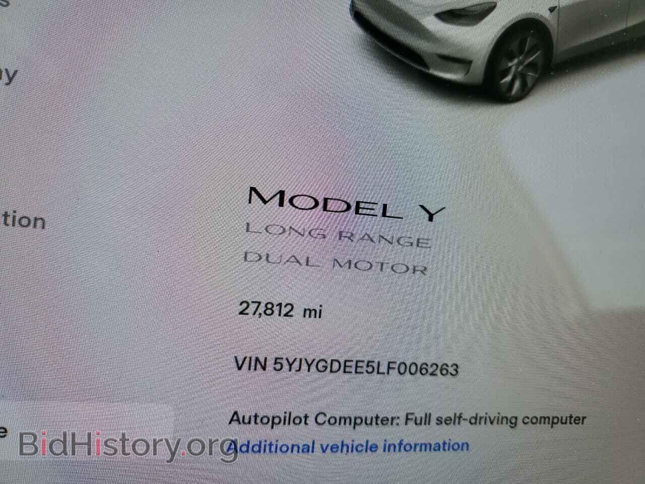 2020 TESLA MODEL Y - VIN: 5YJYGDEE5LF006263 - Фото 9
