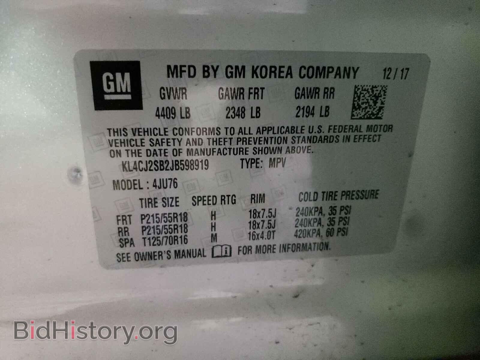 2018 BUICK ENCORE - VIN: KL4CJ2SB2JB598919 - Photo 10