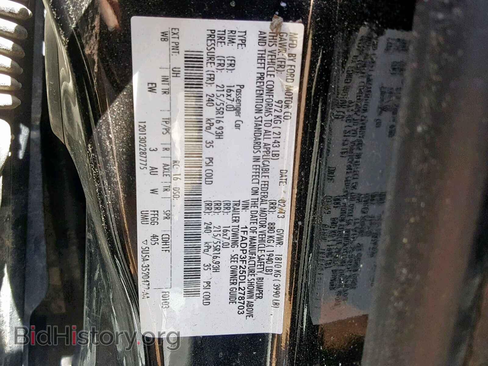 2013 FORD FOCUS - VIN: 1FADP3F25DL278703 - Photo 10