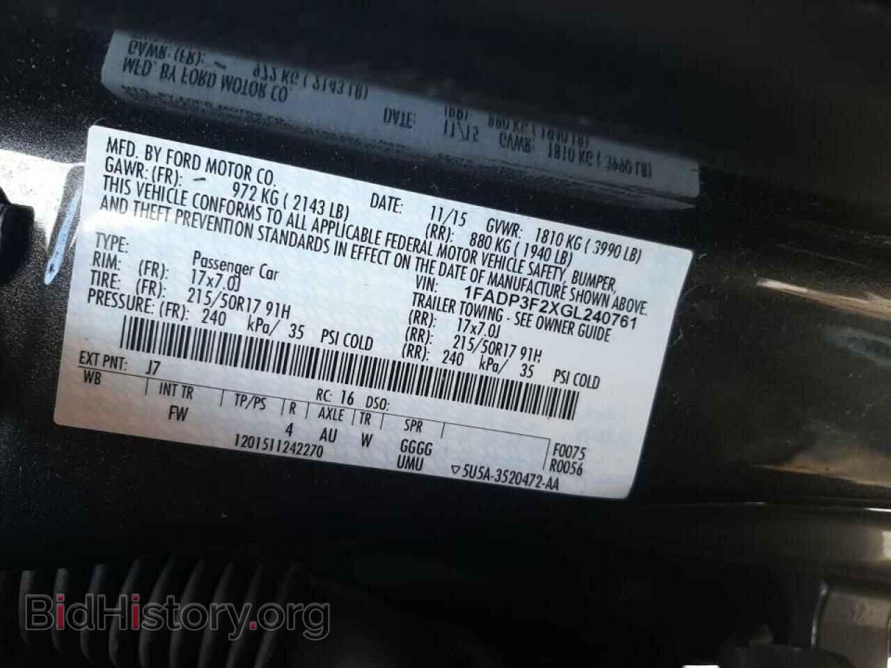2016 FORD FOCUS - VIN: 1FADP3F2XGL240761 - Фото 13
