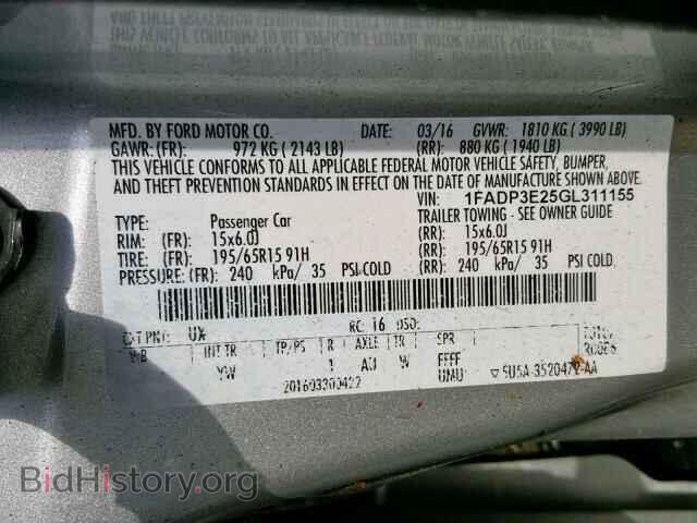 2016 FORD FOCUS - VIN: 1FADP3E25GL311155 - Photo 10