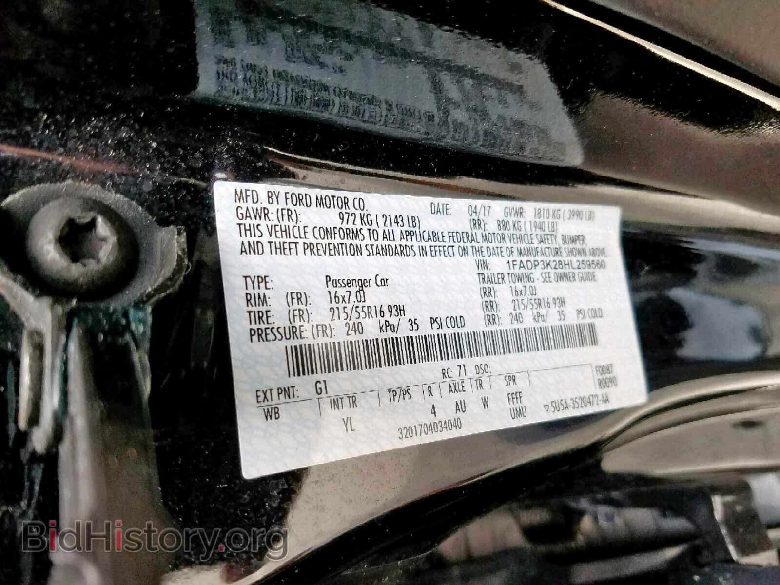 2017 FORD FOCUS SE - VIN: 1FADP3K28HL259560 - Фото 10