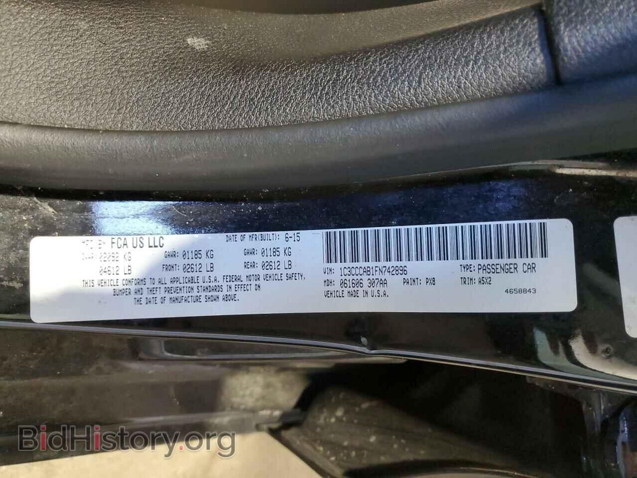 2015 CHRYSLER 200 - VIN: 1C3CCCAB1FN742896 - Фото 12