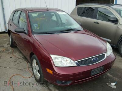 2007 Ford FOCUS, maroon — VIN 1FAHP37N77W315571, Copart