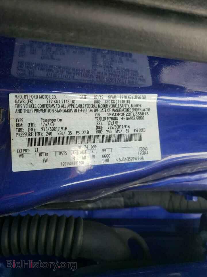 2015 FORD FOCUS - VIN: 1FADP3F22FL358818 - Фото 13