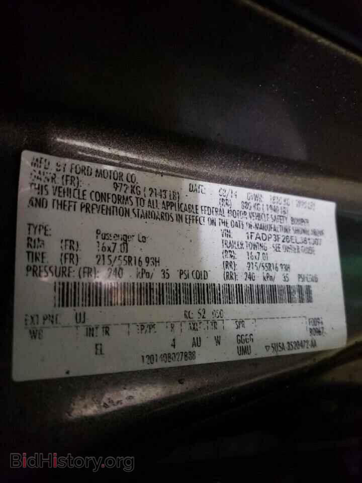 2014 FORD FOCUS - VIN: 1FADP3F26EL381307 - Фото 10
