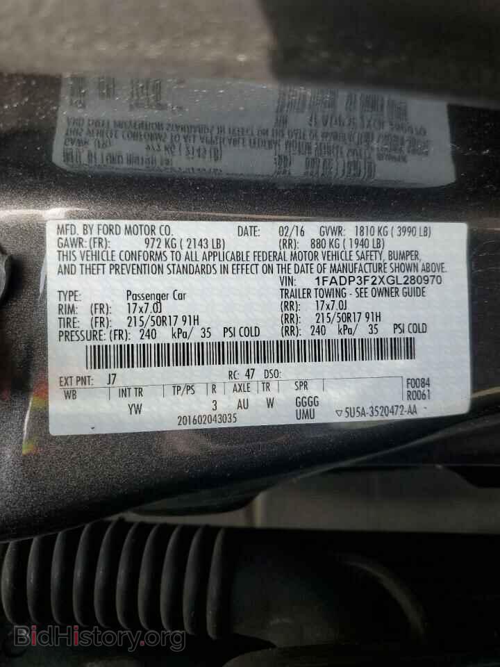 2016 FORD FOCUS - VIN: 1FADP3F2XGL280970 - Фото 12