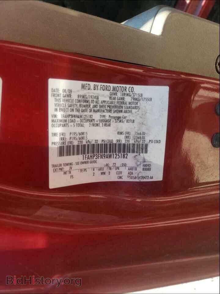 2010 FORD FOCUS - VIN: 1FAHP3FN9AW125182 - Фото 10