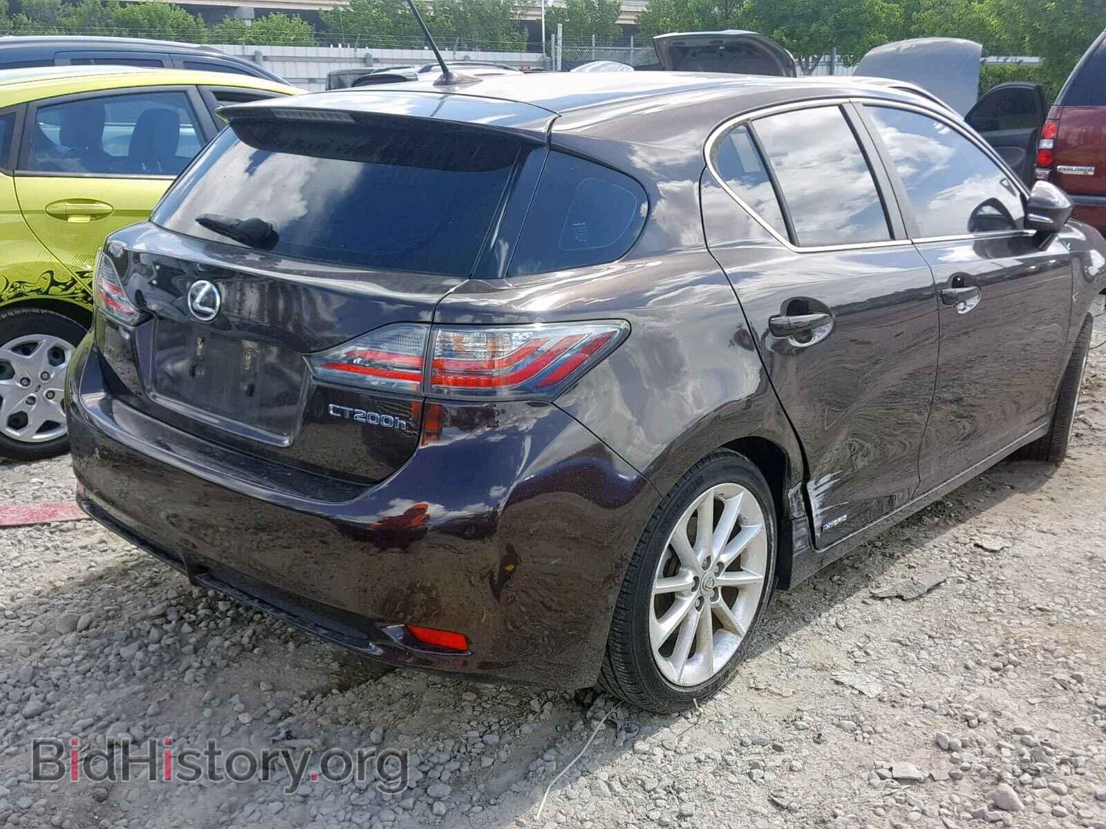 2012 LEXUS CT 200 - VIN: JTHKD5BH4C2065387 - Фото 4
