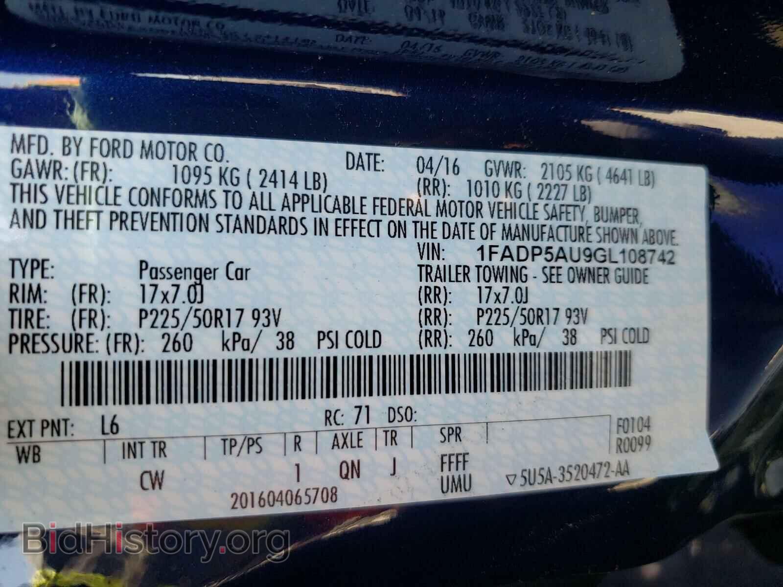 2016 FORD CMAX - VIN: 1FADP5AU9GL108742 - Photo 10