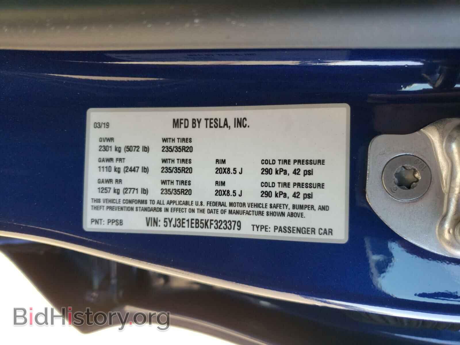 2019 TESLA MODEL 3 - VIN: 5YJ3E1EB5KF323379 - Photo 10