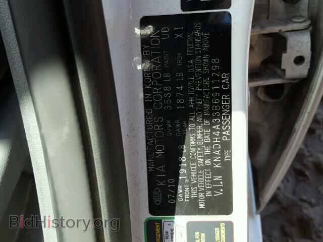2011 KIA RIO BASE - VIN: KNADH4A33B6911298 - Photo 10
