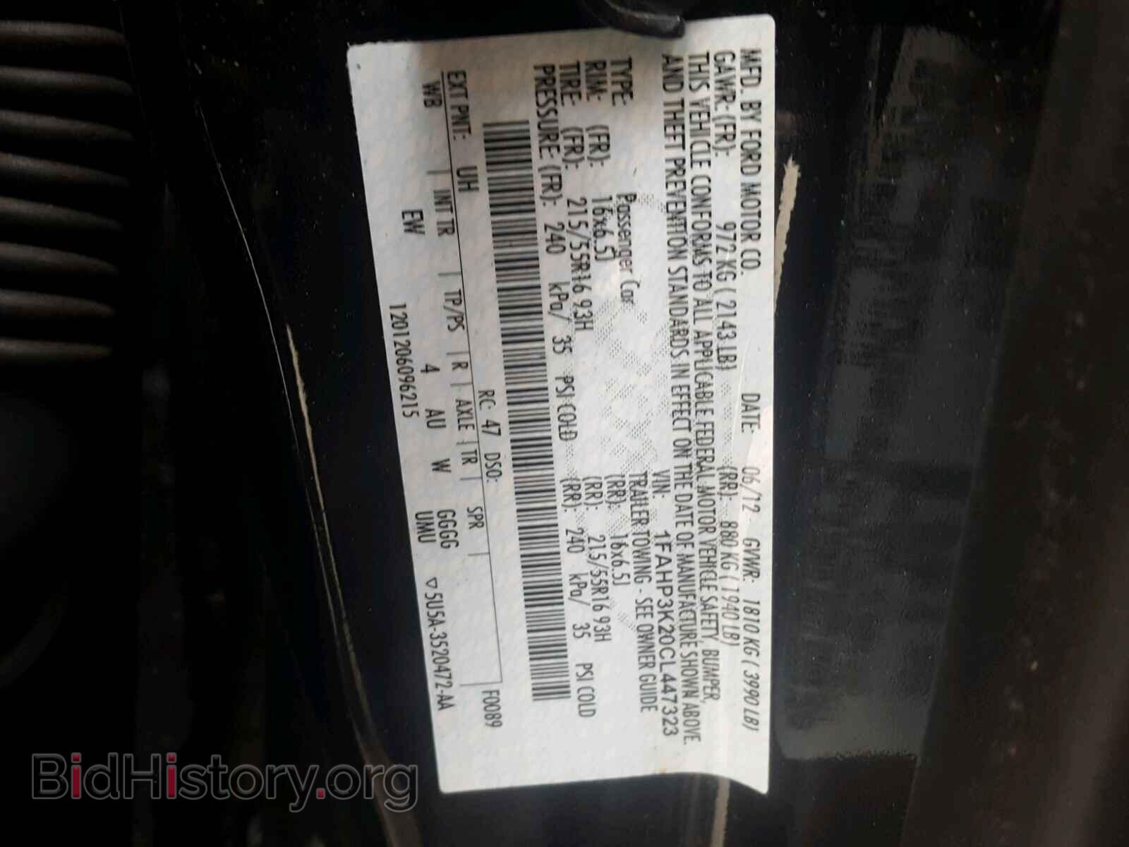 2012 FORD FOCUS - VIN: 1FAHP3K20CL447323 - Фото 10